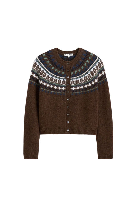 Charlotte Fairisle Sweater in Chestnut