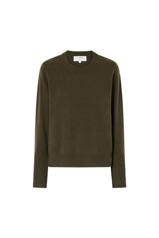 Solid Lean Lines Sweater in Olive