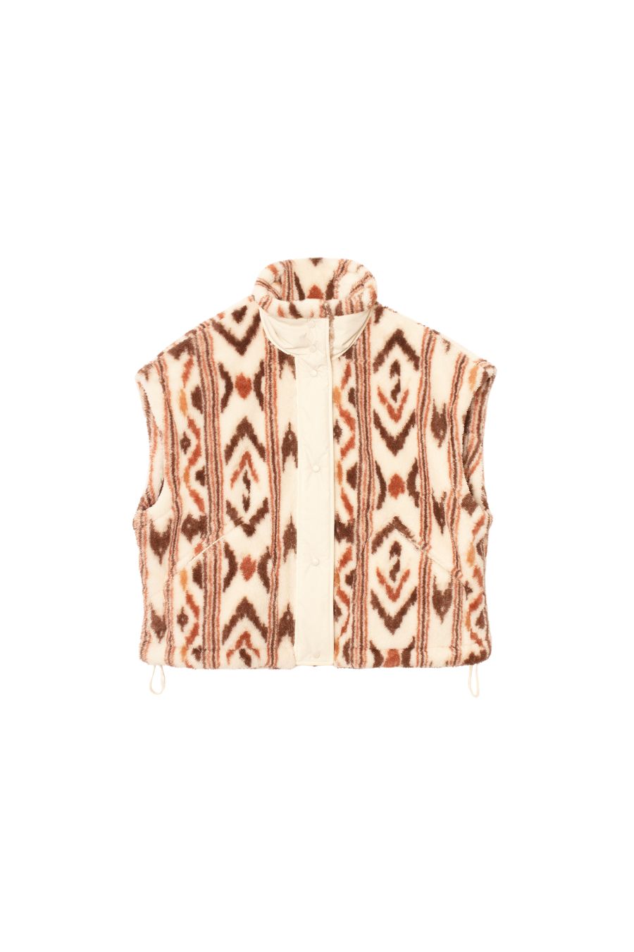 Ravena Vest in Ivory Ikat