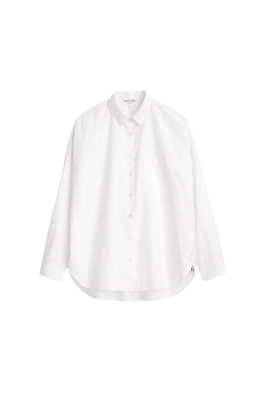 Jo Shirt in Cotton Poplin White