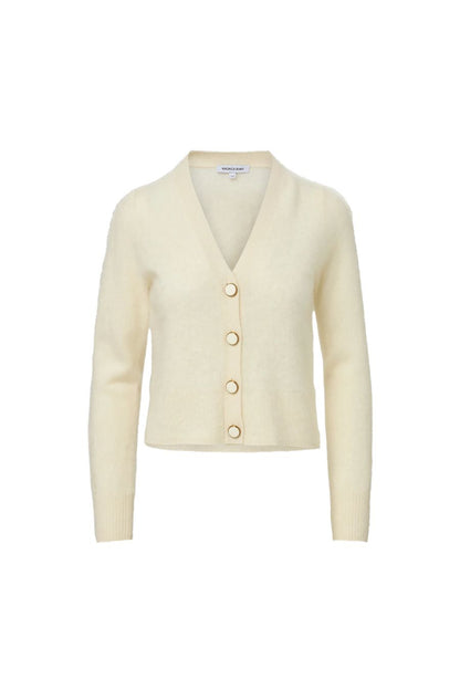 TS Solene Brushed Cashmere Cardigan in Ivory