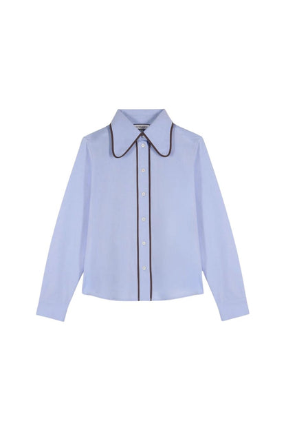 Ala Shirt in Sky Blue by Maria De La Orden