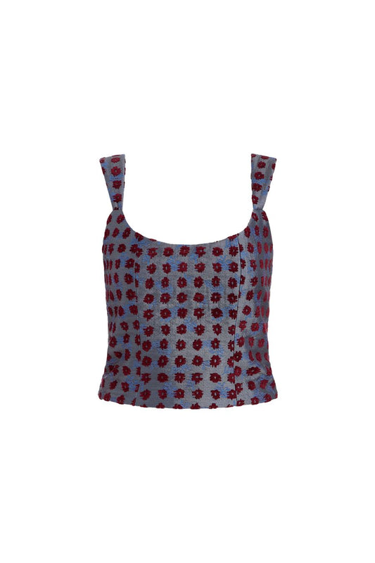 TS Maisie Teal Tapestry Top