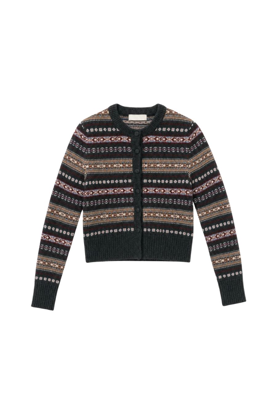 Aline Shrunken Cardigan in Asphalt Heather Multi
