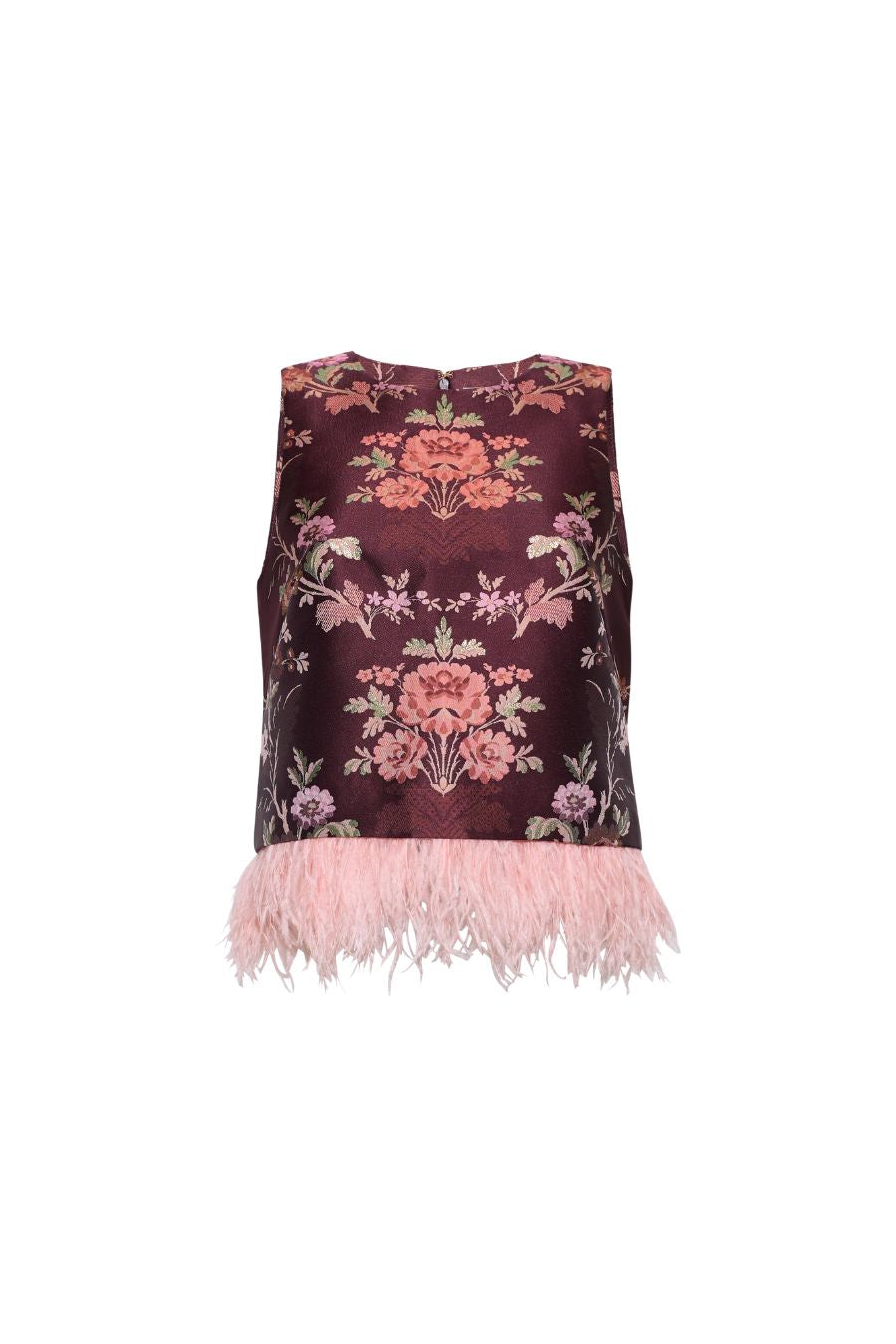 Belmond Top in Trellis Jacquard Maroon