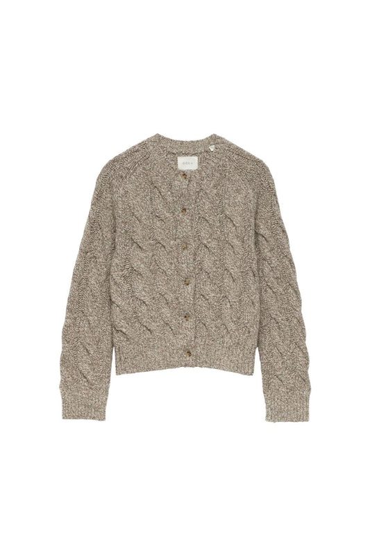 Penrose Cable Cardigan in Gray Marl