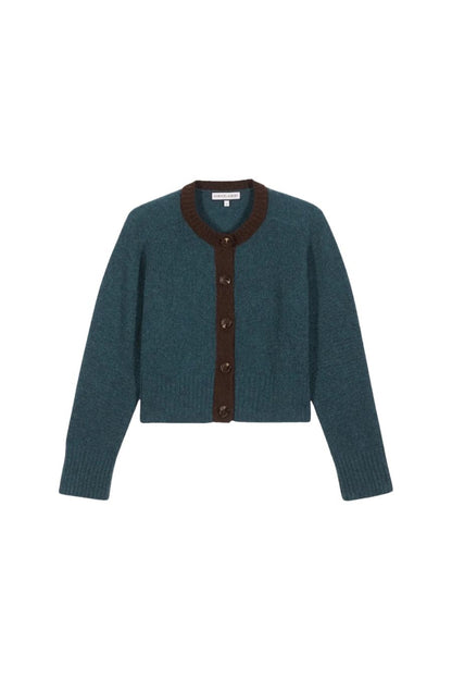 Leti Cardigan in Navy Blue by Maria De La Orden