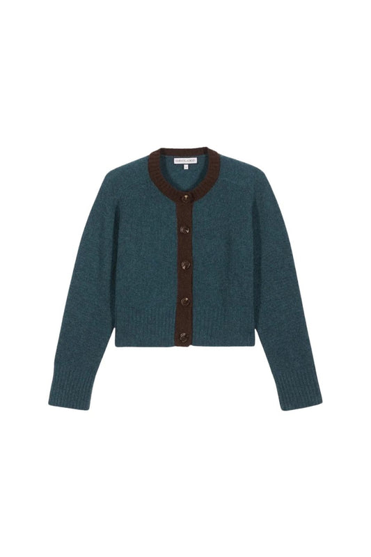 Leti Cardigan in Navy Blue by Maria De La Orden