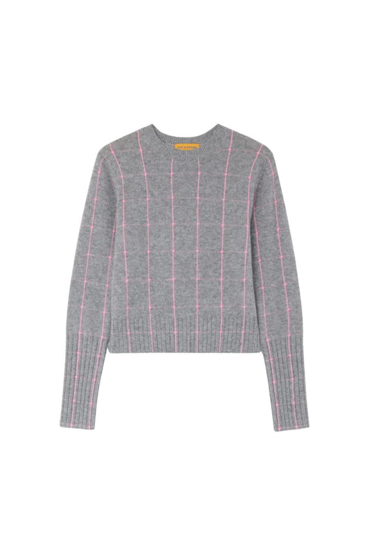 Shrunken Checker Crew in Heather Grey/Sprinkle