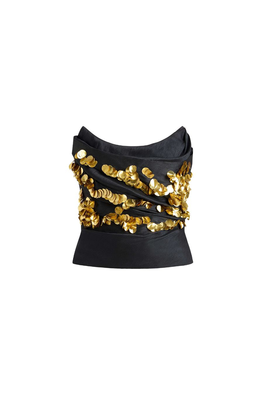 TS Lily Sequin Embellished Gold Top