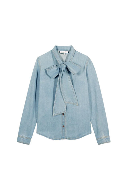 Fairy Shirt in Denim Light Blue by Maria De La Orden