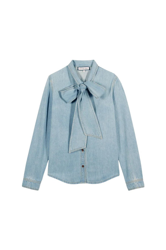 Fairy Shirt in Denim Light Blue by Maria De La Orden