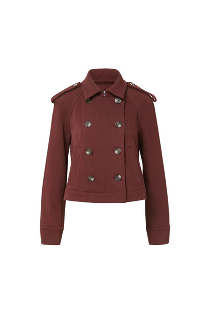 TS Cropped Conneley Trench in Burgundy