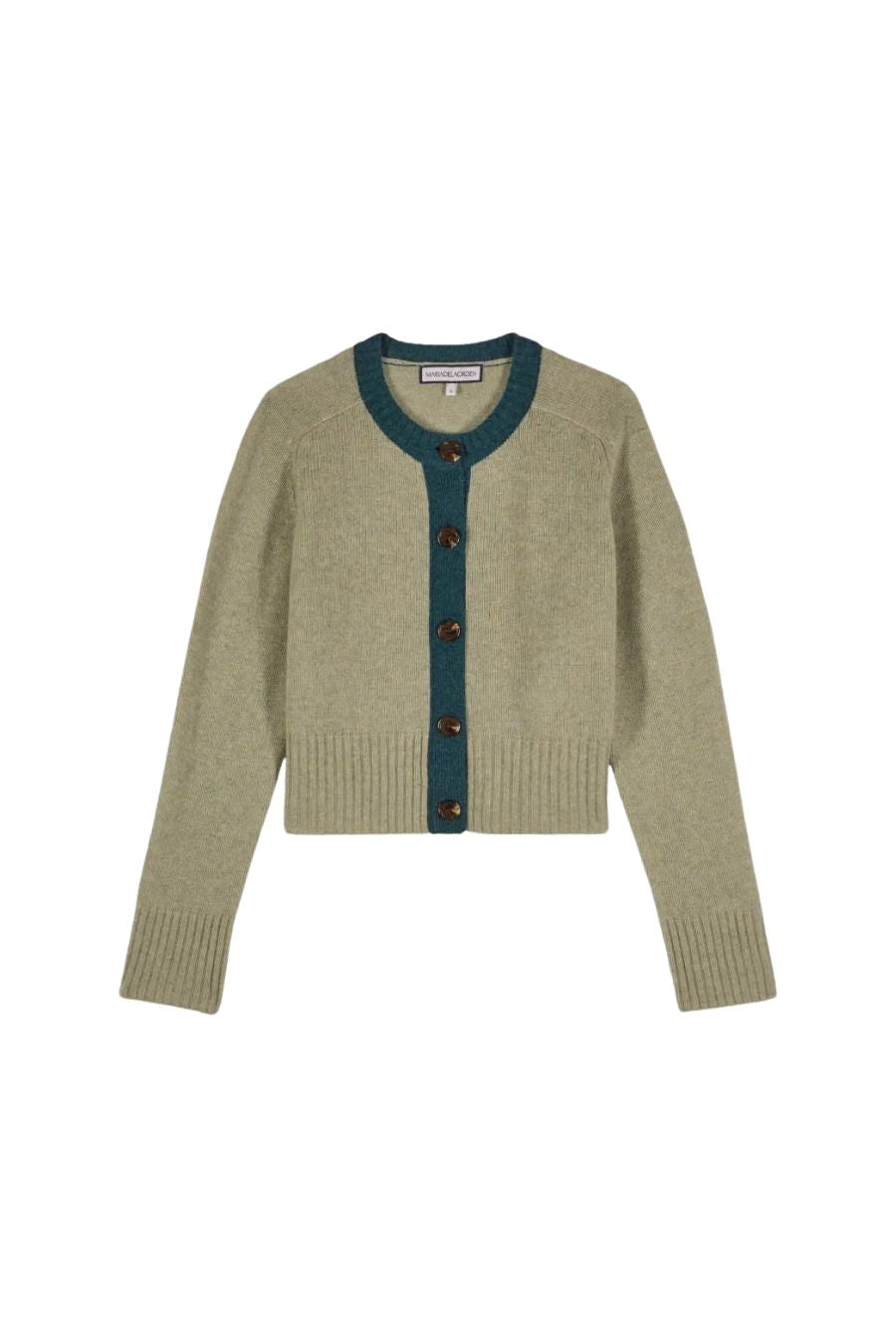Leti Cardigan in Almond by Maria De La Orden