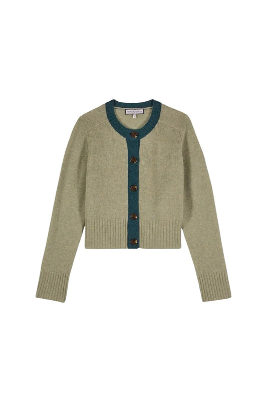 Leti Cardigan in Almond by Maria De La Orden