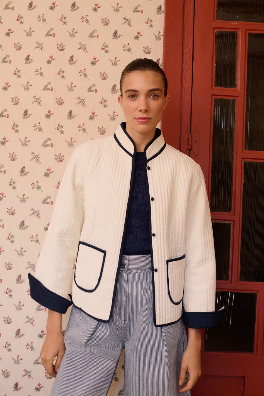 Fittonia Jacket in Cream by Maria De La Orden
