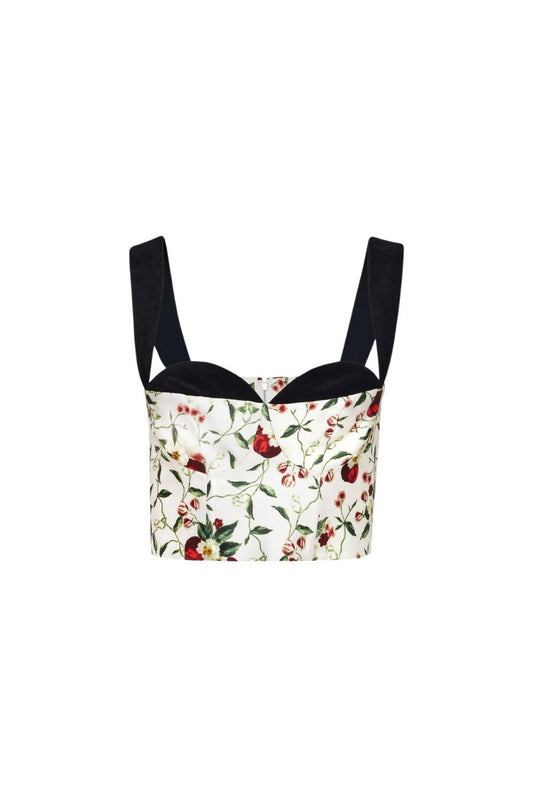 Ralston Bustier in Camellia Ivory by Hunter Bell