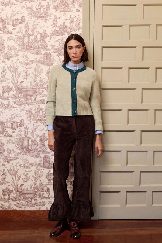 Leti Cardigan in Almond by Maria De La Orden