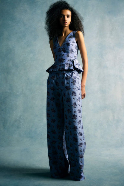 TS Jasminium Navy Bouquet Top