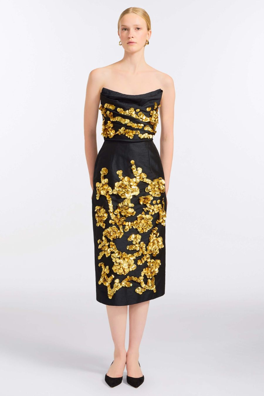 TS Lily Sequin Embellished Gold Top