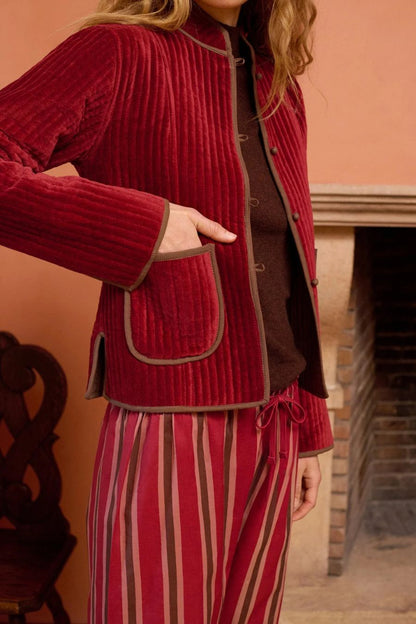 Fittonia Jacket in Cabernet by Maria De La Orden