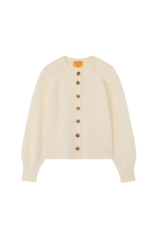 Grizzly Sculpted Cardigan in Cream by Guest in Residence
