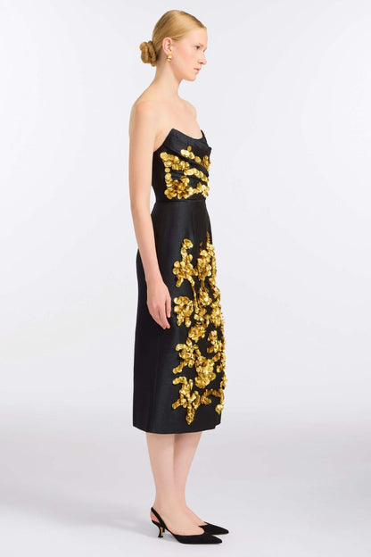 TS Lily Sequin Embellished Gold Top