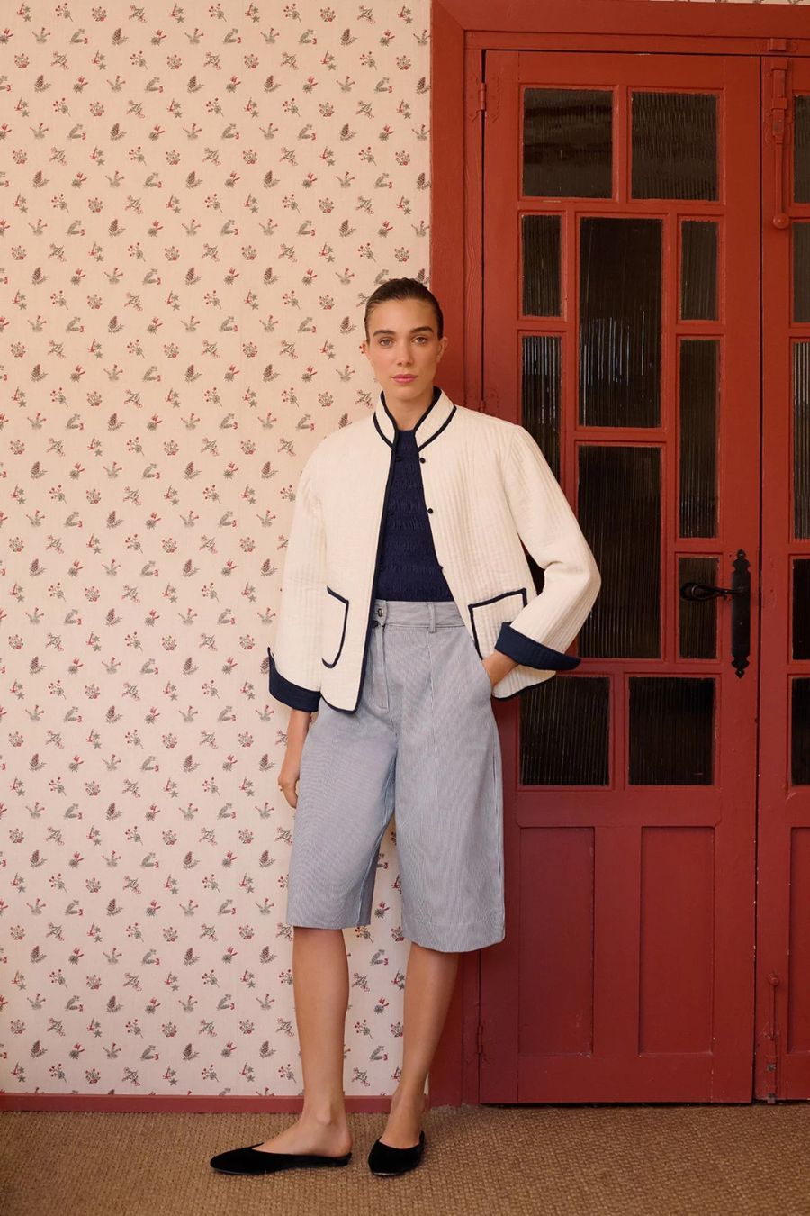 Fittonia Jacket in Cream by Maria De La Orden