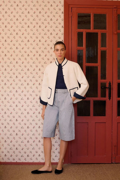 Fittonia Jacket in Cream by Maria De La Orden