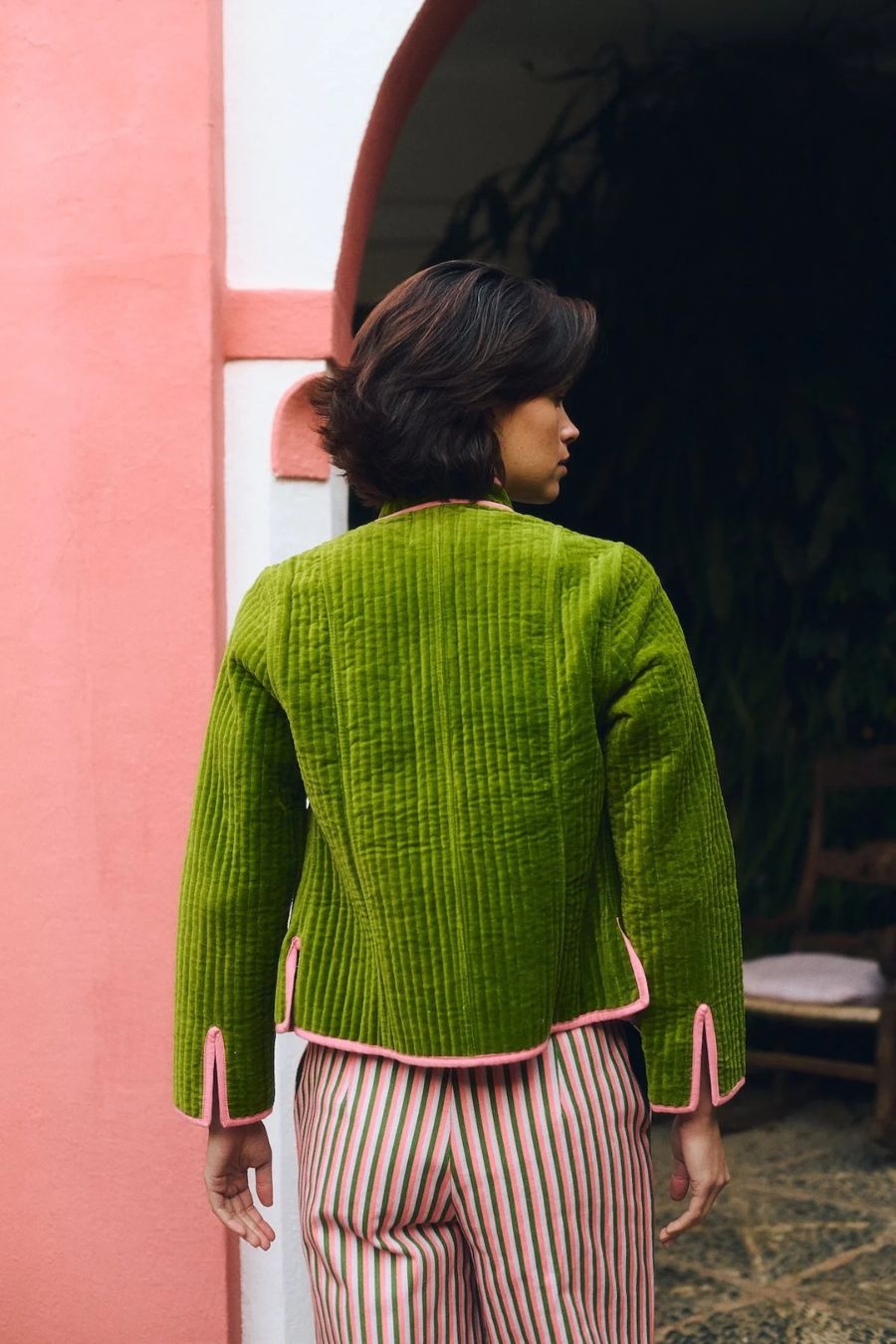 Fittonia Jacket in Pistachio by Maria De La Orden