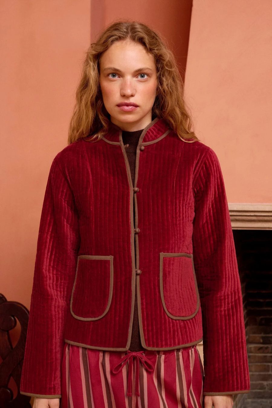 Fittonia Jacket in Cabernet by Maria De La Orden