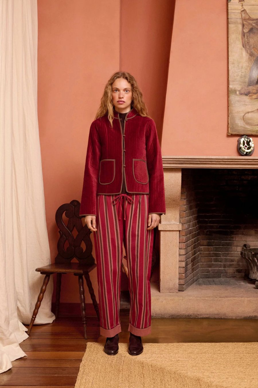 Fittonia Jacket in Cabernet by Maria De La Orden