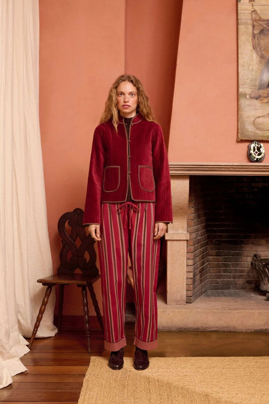 Fittonia Jacket in Cabernet by Maria De La Orden