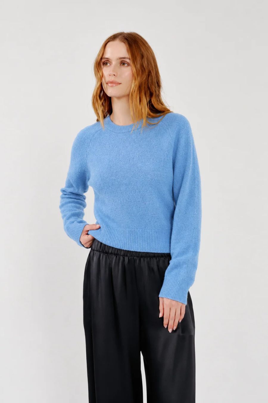 Jayne Layering Crewneck in Coastal Blue