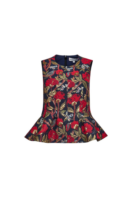 Marlow Top in Palais Floral Gold by Hunter Bell