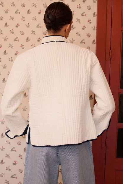 Fittonia Jacket in Cream by Maria De La Orden