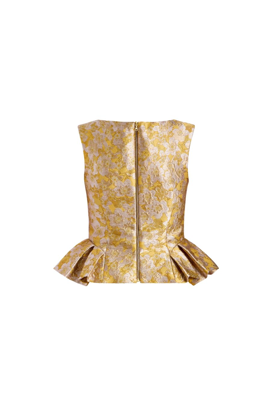 TS Jasminium Top in Gold Metallic Floral