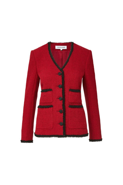 TS Cyrene Dickey Jacket in Cardinal Red/Black