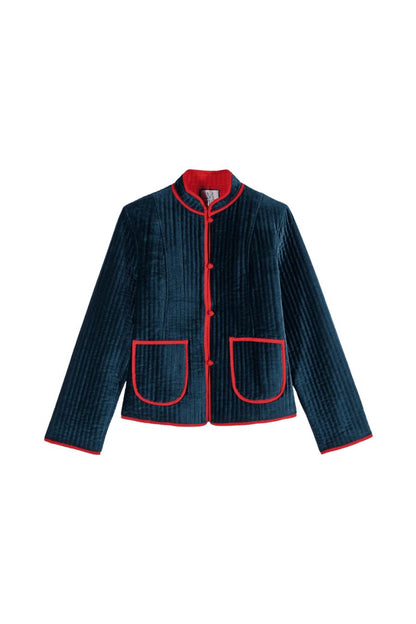 Fittonia Jacket in Navy by Maria De La Orden