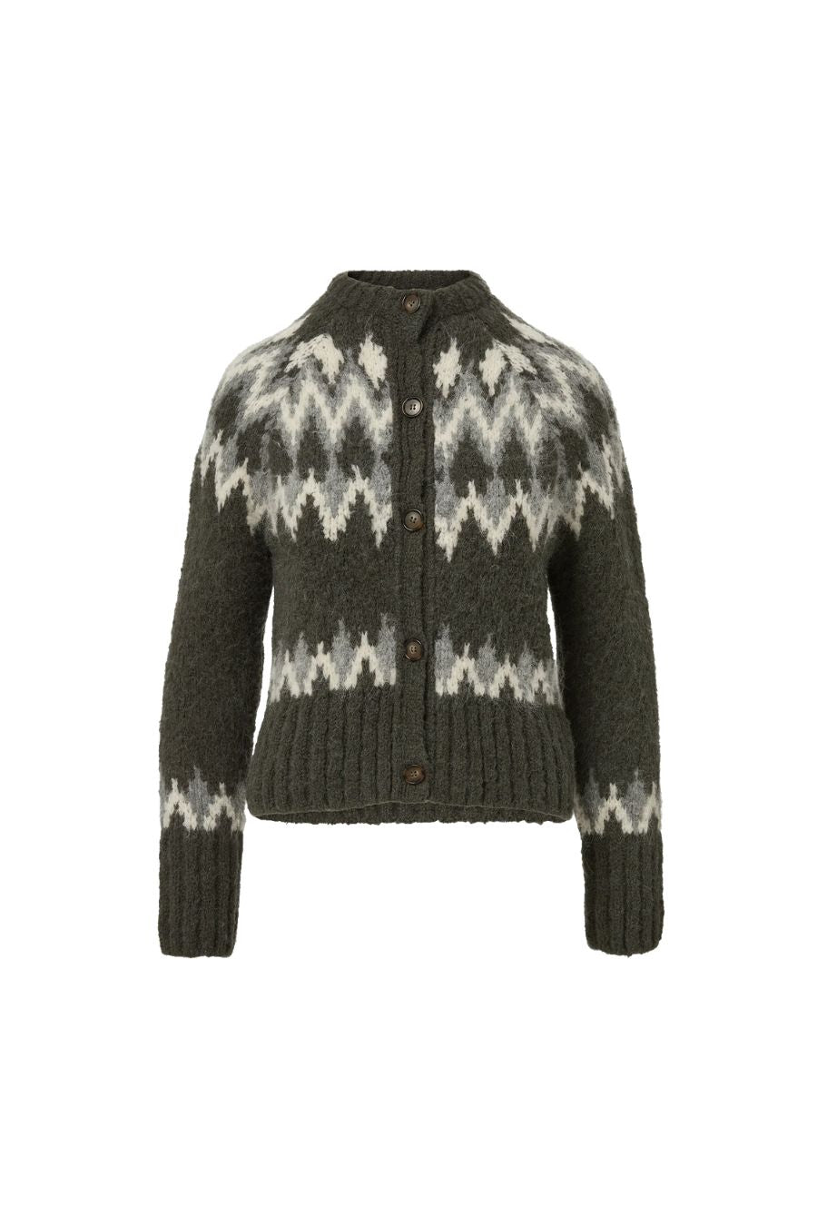 TS Christina Fairisle Cardigan in Garden Shadow Multi