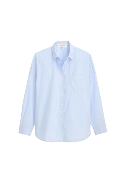 Jo Shirt In Cotton Poplin Calm Blue