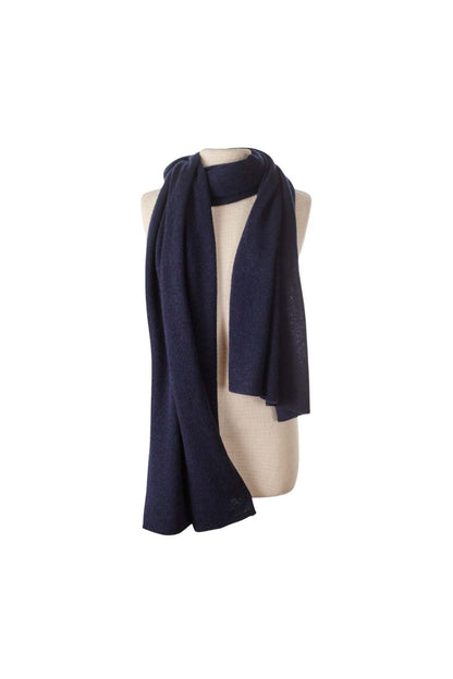 Passport Travel Wrap in True Navy by Alpine Cashmere — luxury cashmere accessory at Bunny & Babe