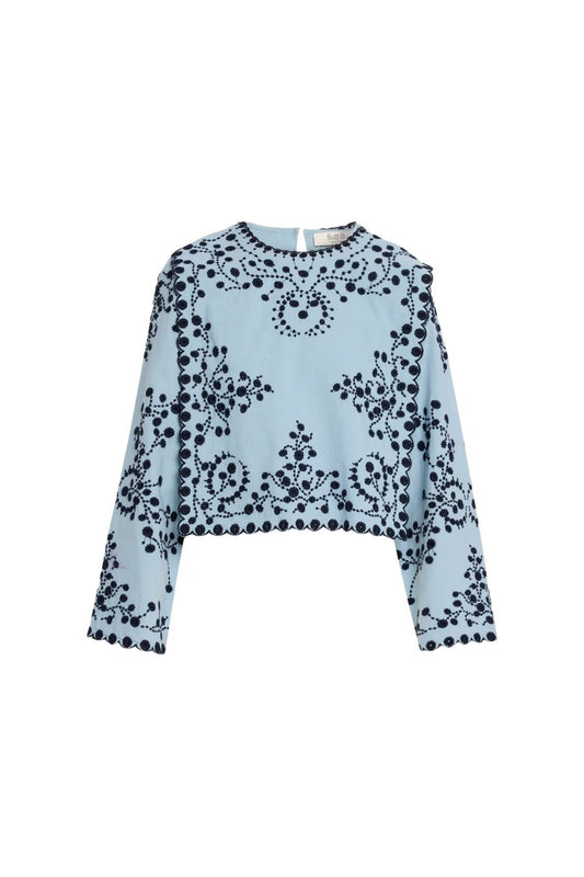 Frances Top in Blue