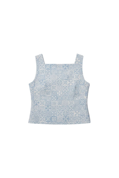 Shift Top in Blue Check
