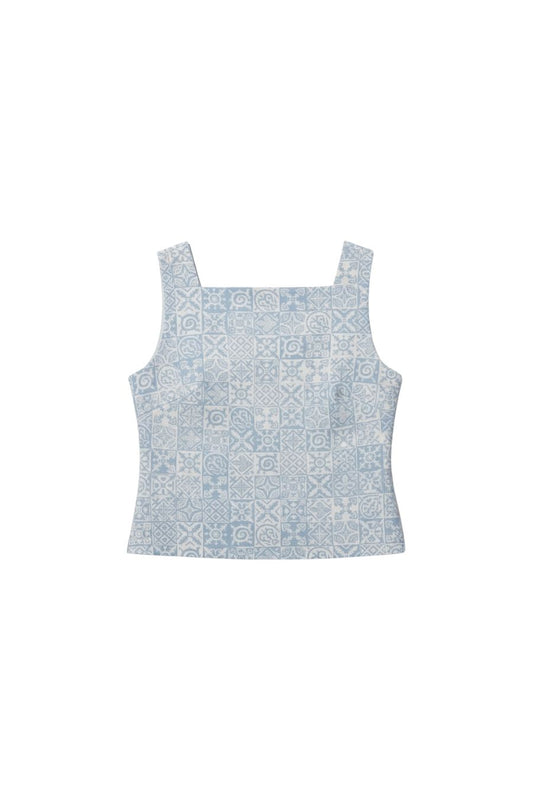 Shift Top in Blue Check