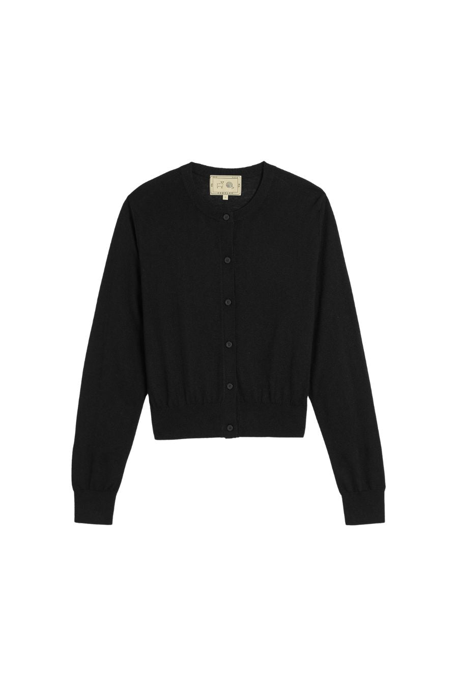 Inez Cashmere Cardigan in Black
