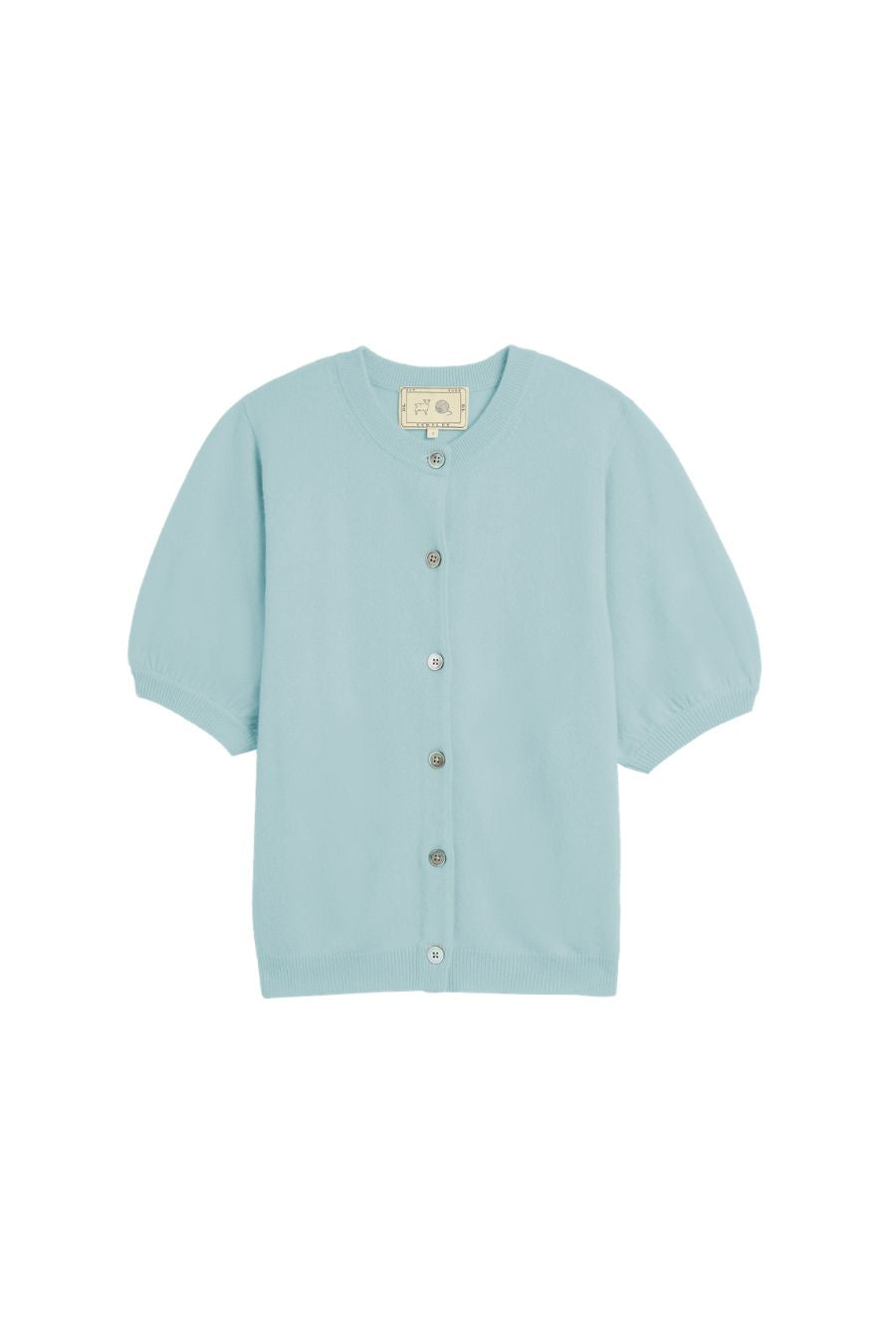 Zoe Cashmere Cardigan in Milky Blue