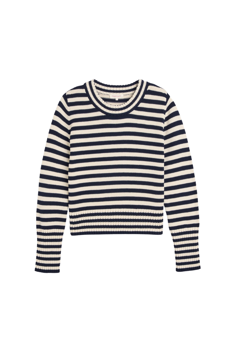 Micha Stripe Sweater in Navy/Off White