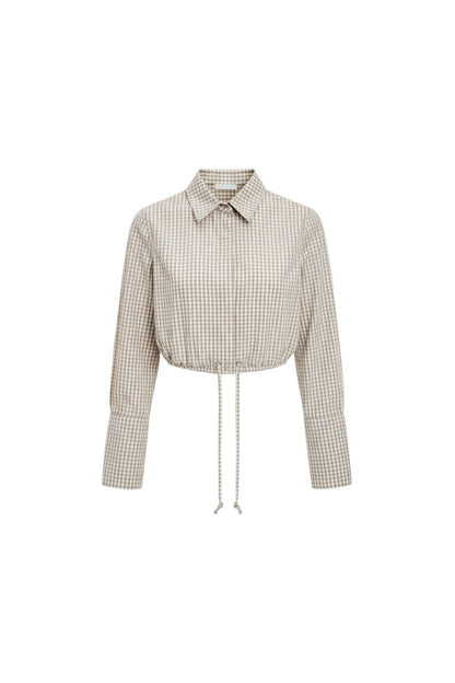 Mazi Top in Tan/White