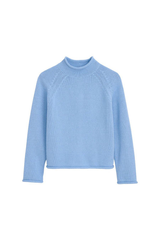 Eastport Striped Rollneck in Bel Air Blue